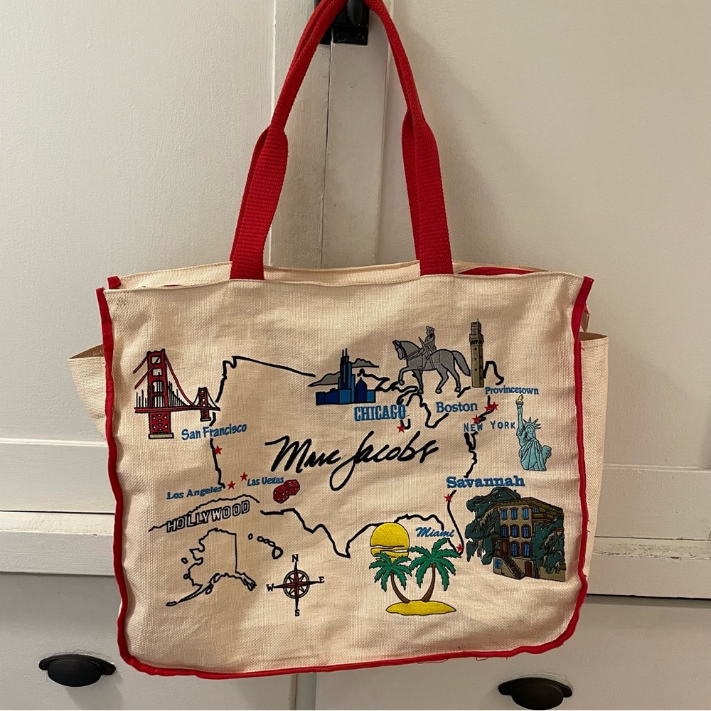 Marc Jacobs Embroidered Straw Tote - United States